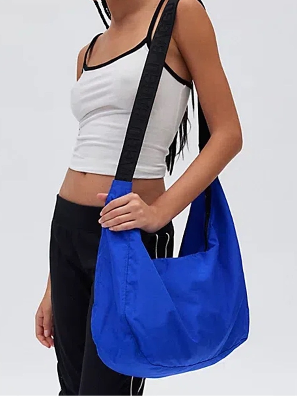 BAGGU Large Nylon Crescent Bag Lapis - Picture 3 of 15